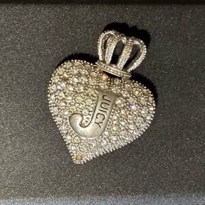 Juicy Couture Crystal Heart Pendant with Crown